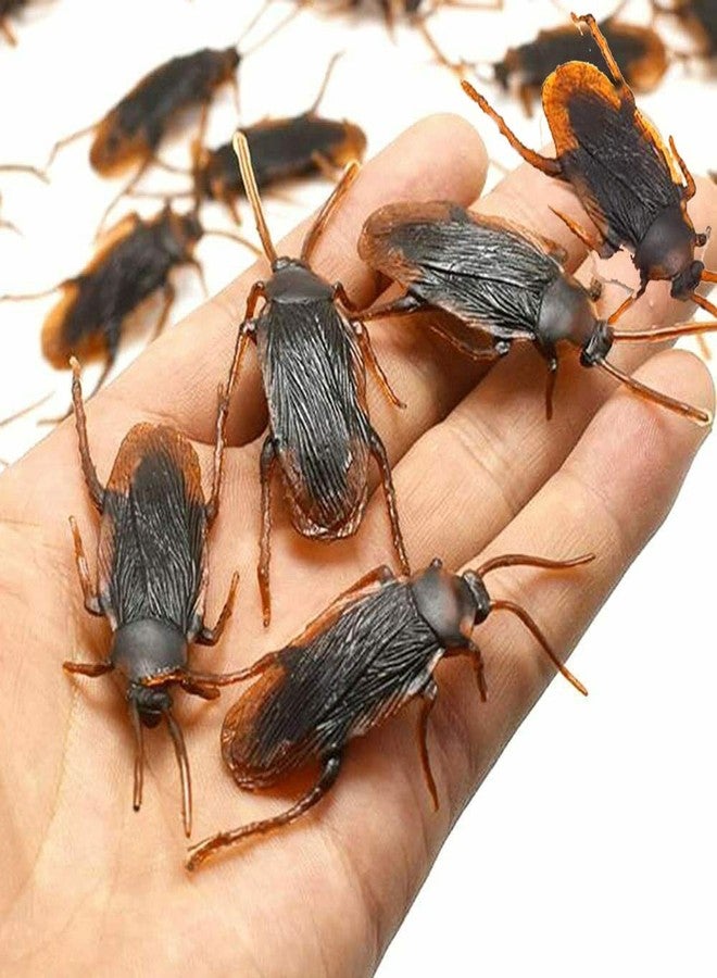 Fibroxify 5pcs Realistic Fake Cockroaches for Halloween Prank, Home Decor, Party Props - Image 1